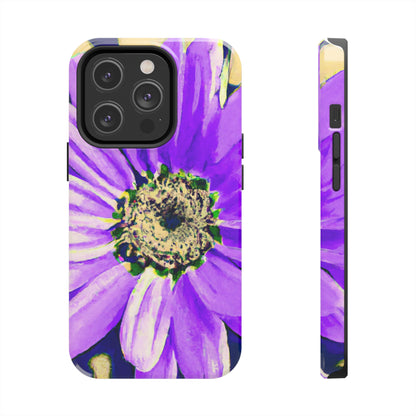 Lila Blütenblätter knallen: Kreieren Sie eine auffällige Gänseblümchen-Rosen-Fusion – The Alien Tough Phone Cases