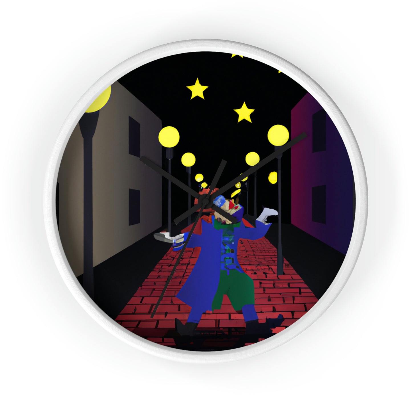 "Alley Star Juggler" - The Alien Wall Clock