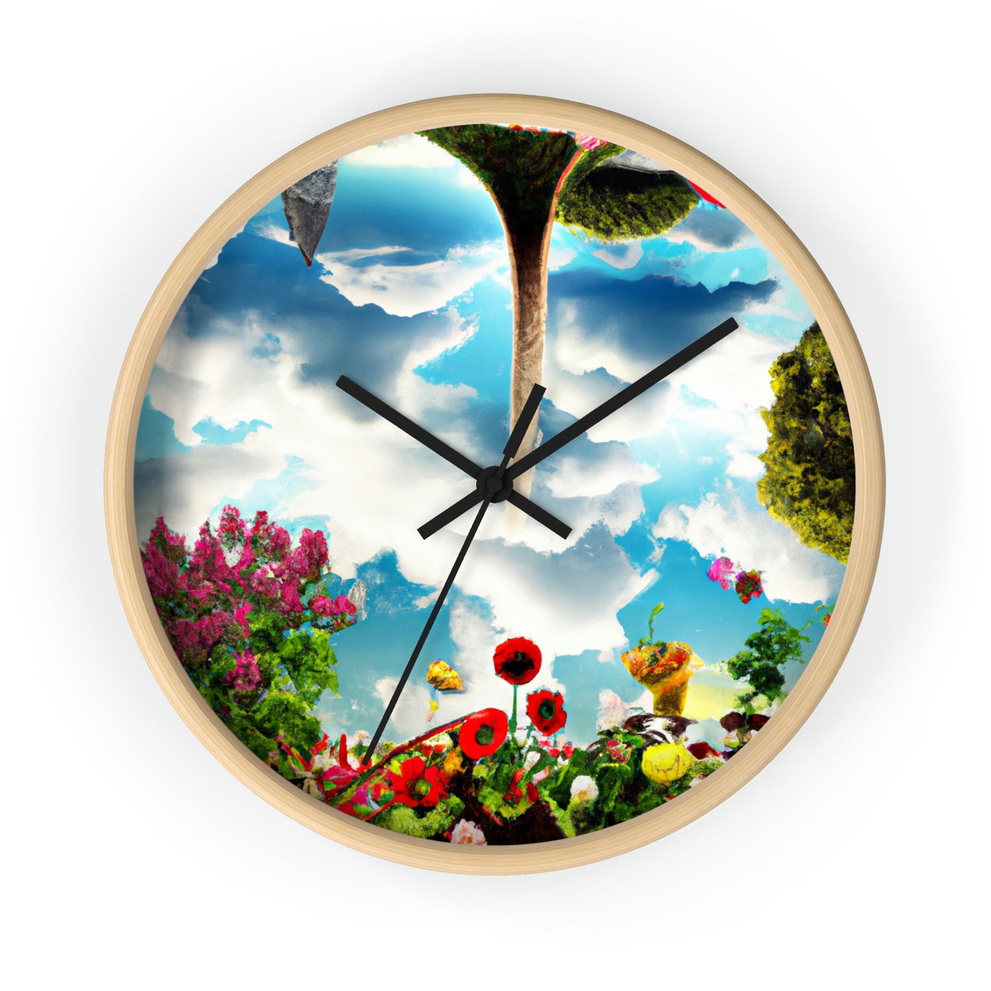 Rainbow Sky Garden - The Alien Wall Clock