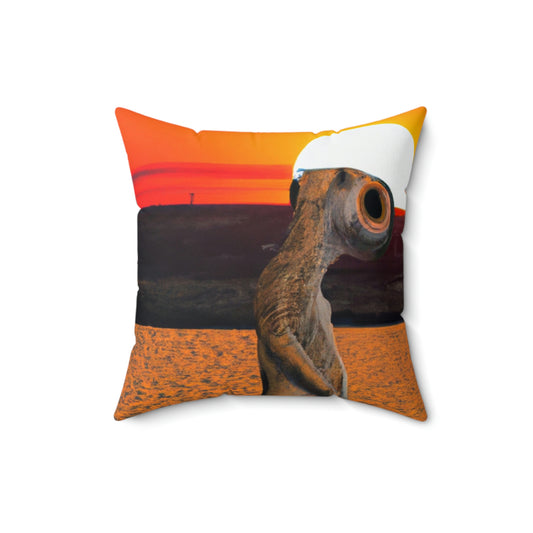 "Farewell to the Horizon" - Das Alien Square Pillow