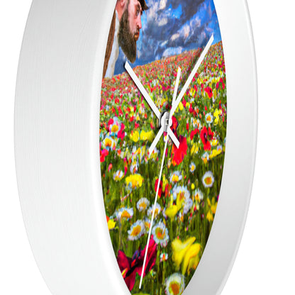 "Un maravilloso recorrido por el esplendor floral" - El reloj de pared alienígena