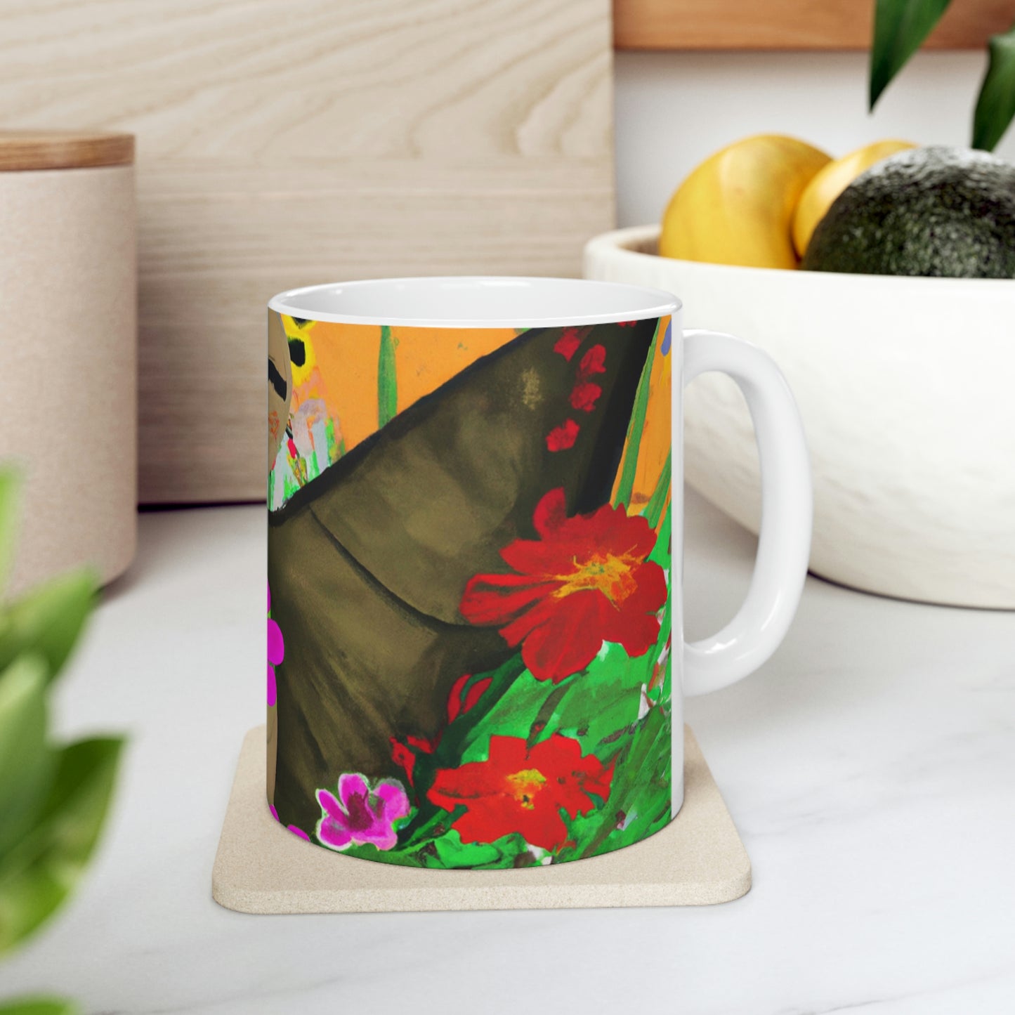 "Butterfly Ballet in the Wildflower Meadow" - The Alien Ceramic Mug 11 oz