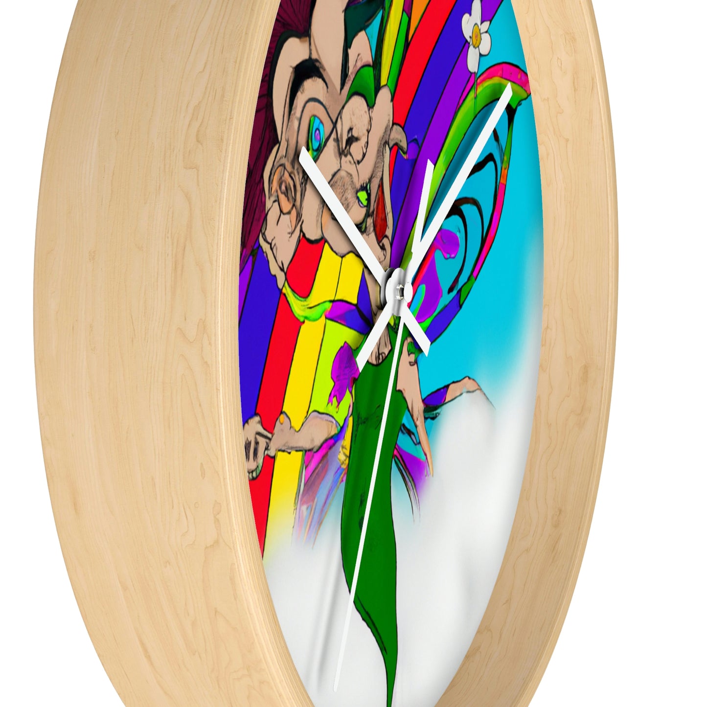 Rainbow Mischief Fairy - The Alien Wall Clock