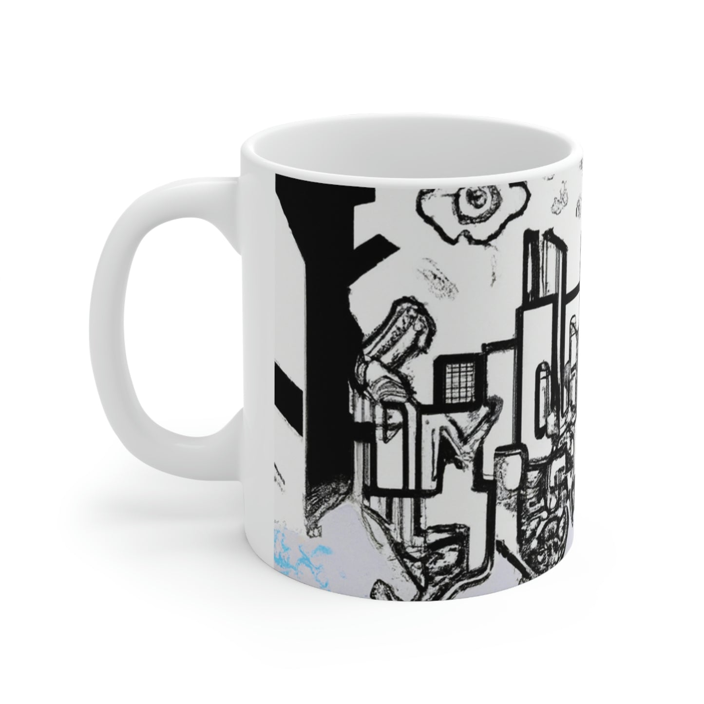 "Ghostly Haze: The Forgotten City". - The Alien Ceramic Mug 11 oz