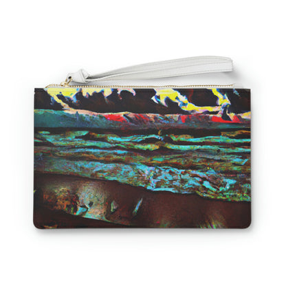 "Dusk at Sea: A Tempestuous Gathering" - Die Alien Clutch Bag