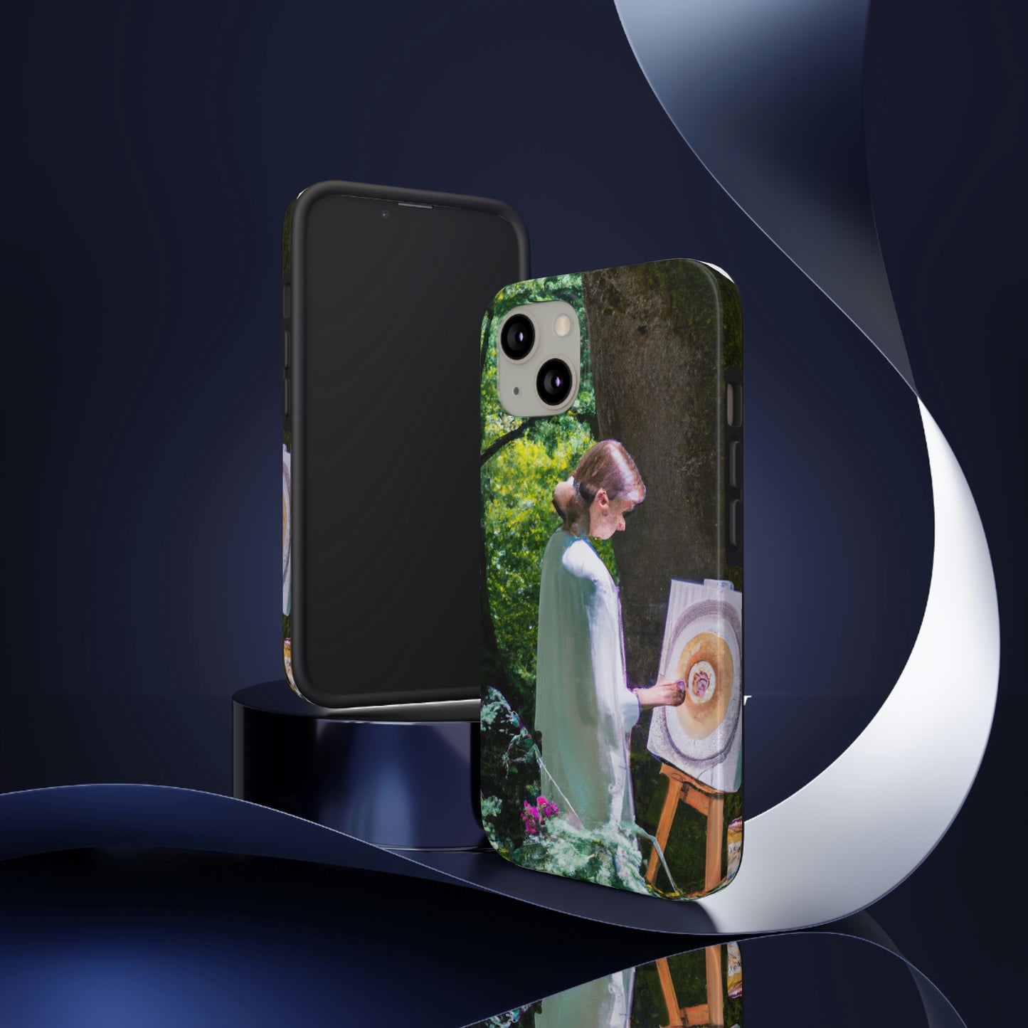 „Verzauberung in Öl: Die Vision eines jungen Künstlers von einem magischen Wald“ – The Alien Tough Phone Cases