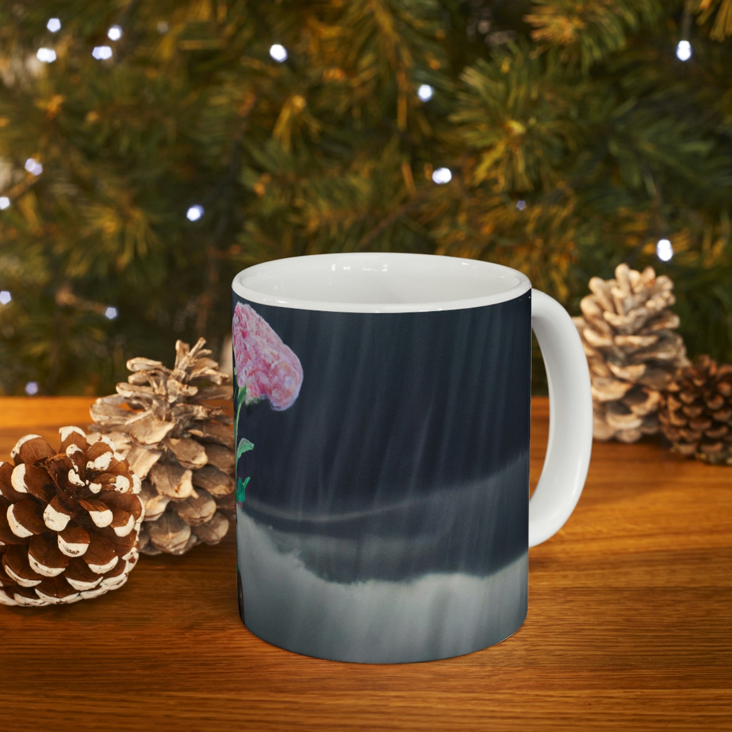 "Aight Against the Storm: The Story of a Lonely Flower" - The Alien Ceramic Mug 11 oz