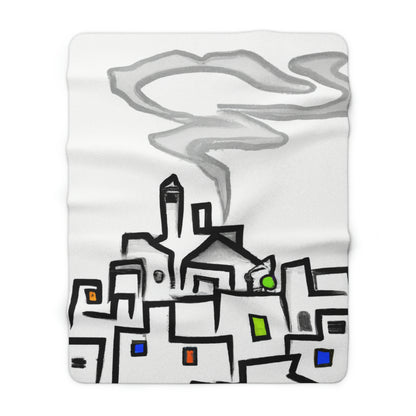 The City In The Mist - The Alien Sherpa Fleece Blanket