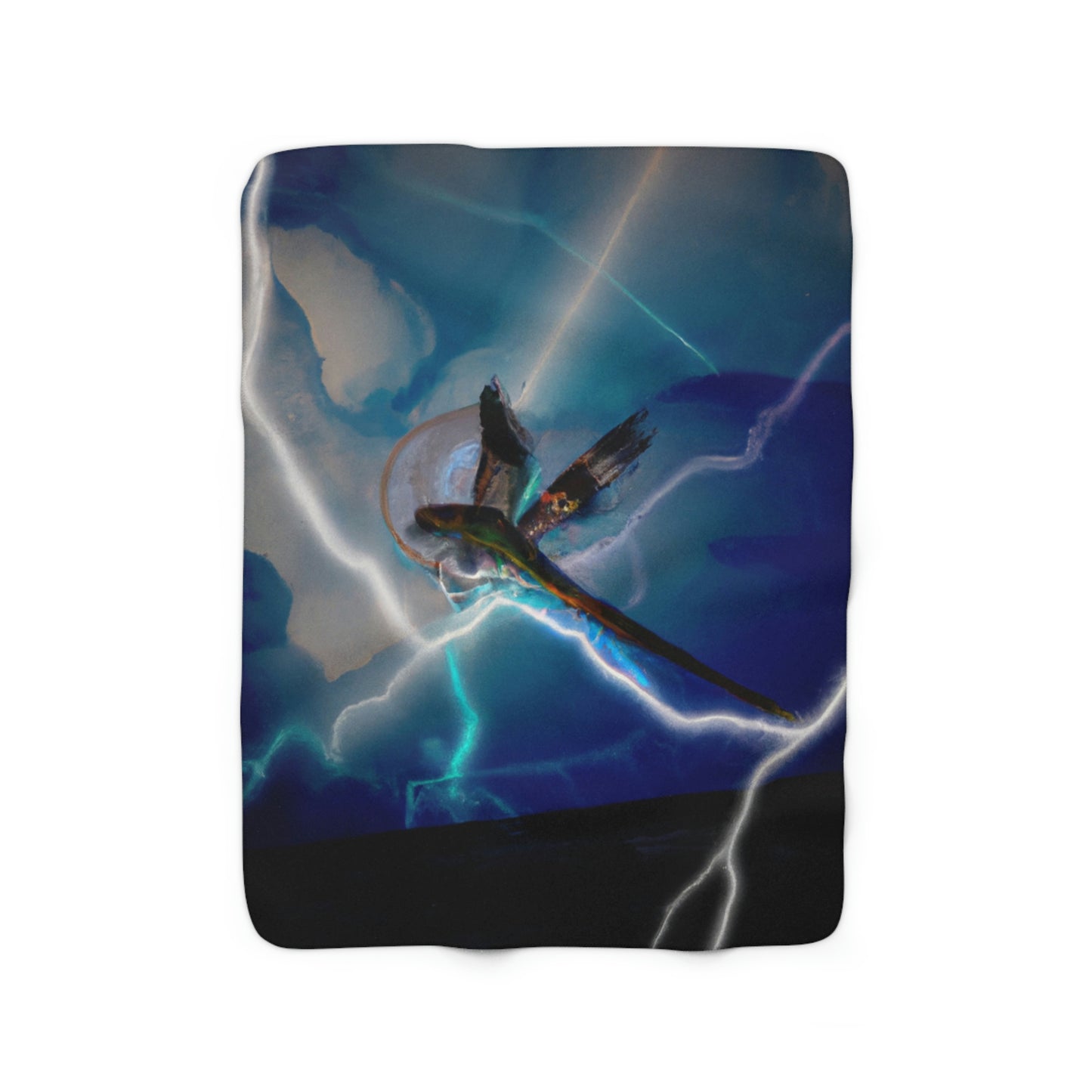 "Draco in the Tempest" - The Alien Sherpa Fleece Blanket