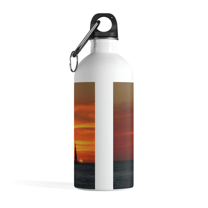 "Serene Sails: A Peaceful Sunset" - The Alien Stainless Steel Water Bottle