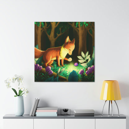 "The Gem-Seeking Fox in the Enchanted Forest" - The Alien Canva