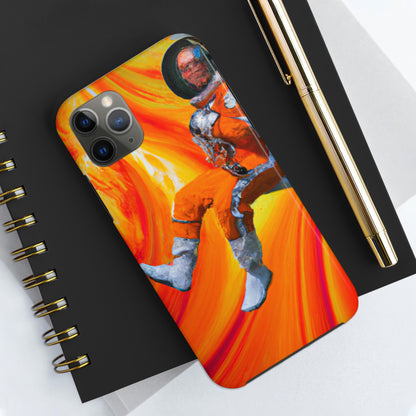 "Journeying in the Burning Orange Galaxy" - The Alien Tough Phone Cases