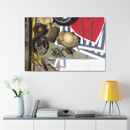 "A Celebration of Local Beauty: A Found Object Collage" - Canvas