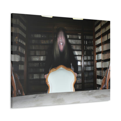 "The Eerie Echoes of the Library" - The Alien Canva