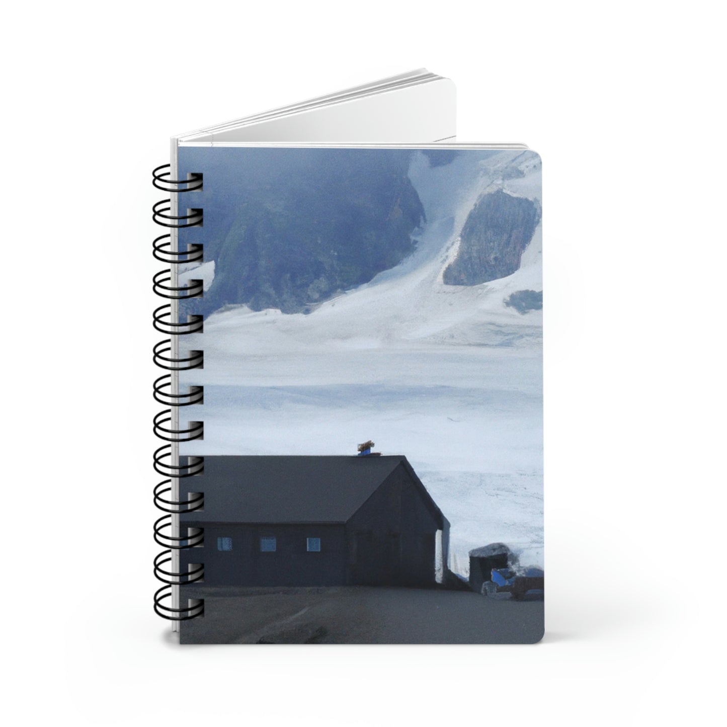 "Frozen Fears: A Haunted Glacier House" - The Alien Spiral Bound Journal