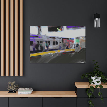 "Harboring the Hustle: Capturing the Vibrancy of the Train Station" - Canvas