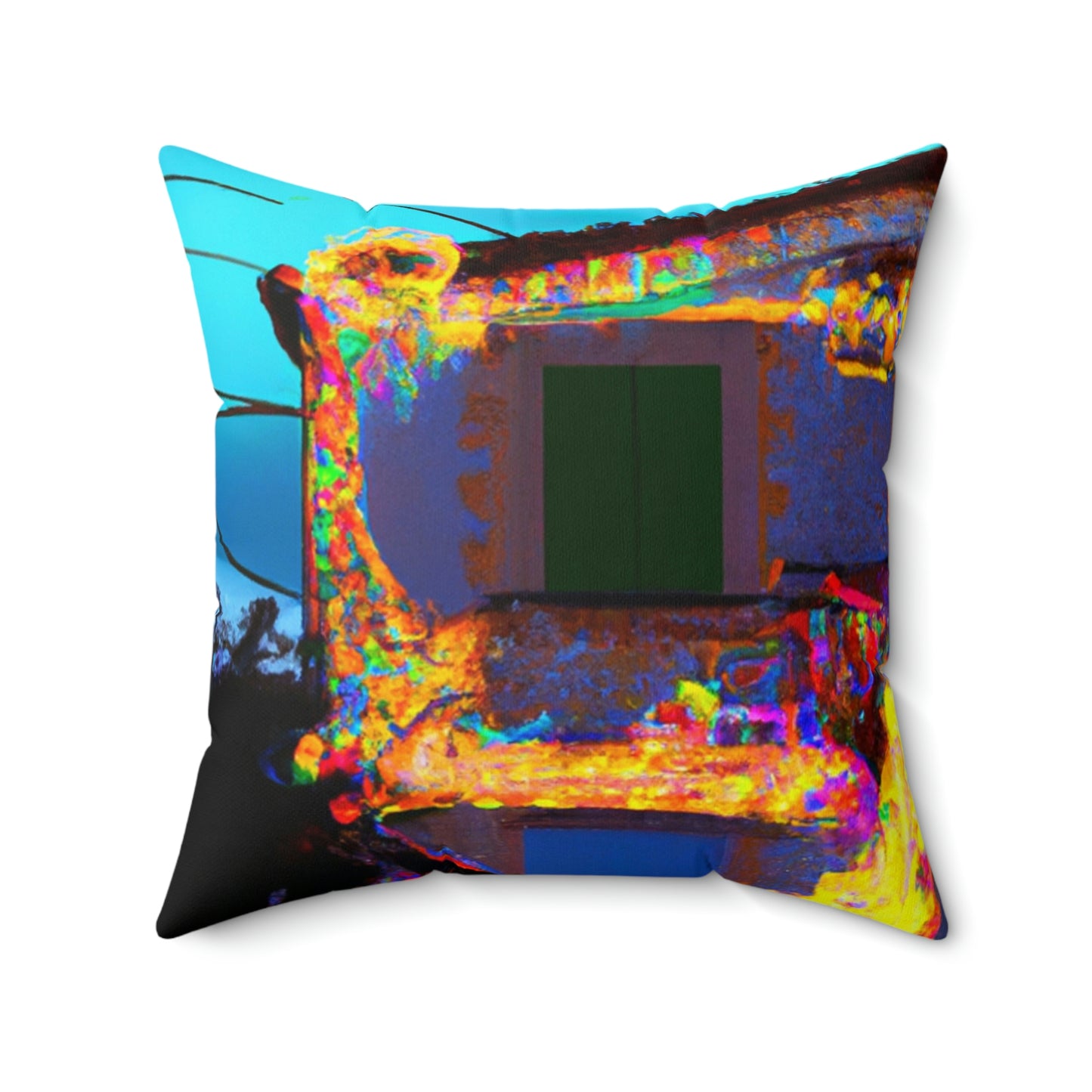 "Iluminación mágica: una sorpresa del solsticio de verano" - The Alien Square Pillow