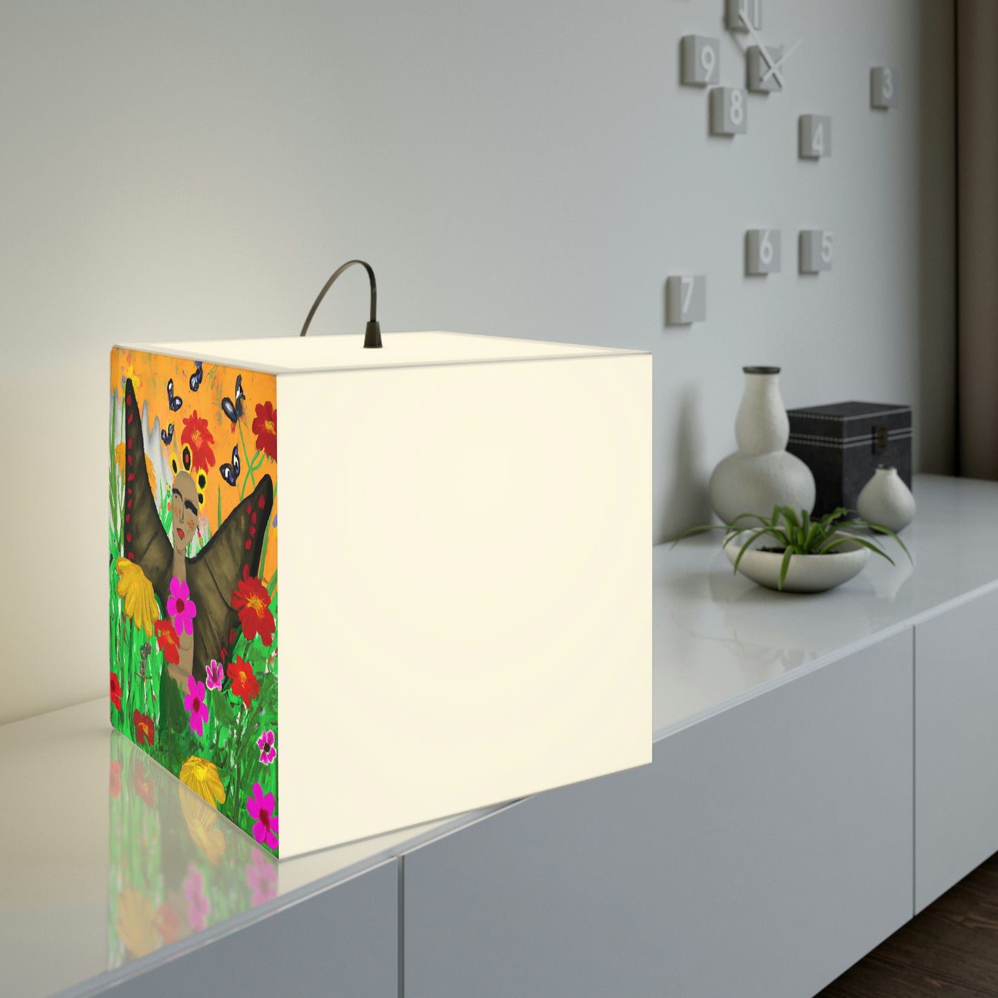 "Butterfly Ballet in the Wildflower Meadow" - The Alien Light Cube Lamp