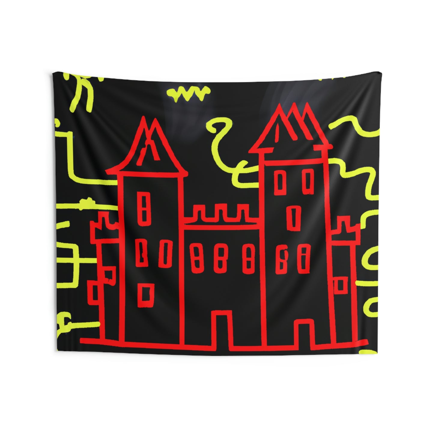 "A Haunted Shadow: The Dark Secrets of the Old Castle on a Gloomy Night" - The Alien Wall Tapestries