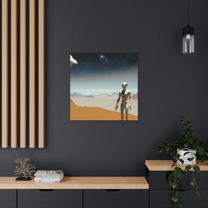 "Auf der Suche nach einem neuen Zuhause: Die Reise des einsamen Aliens" - The Alien Canva