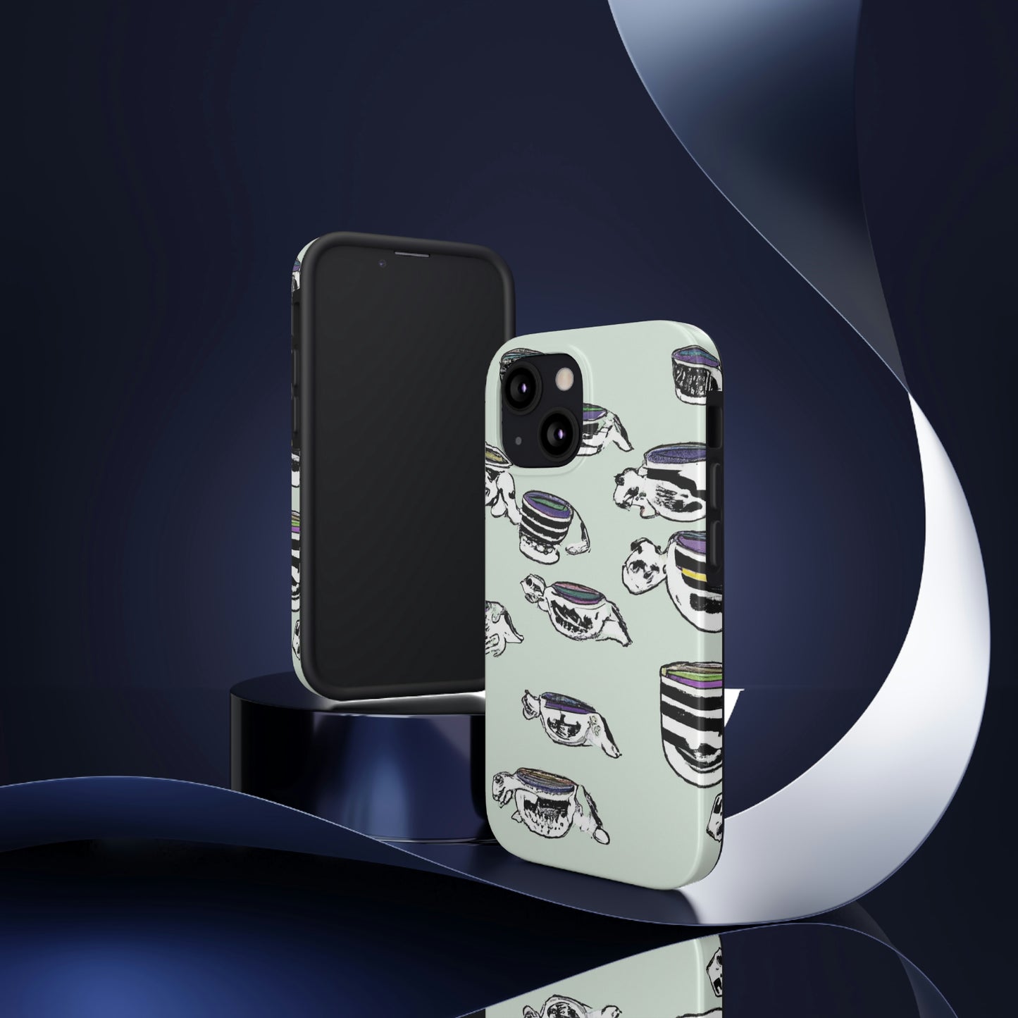 "Eine schnurrende, kostbare Teeparty-Parade" - Die Alien Tough Phone Cases