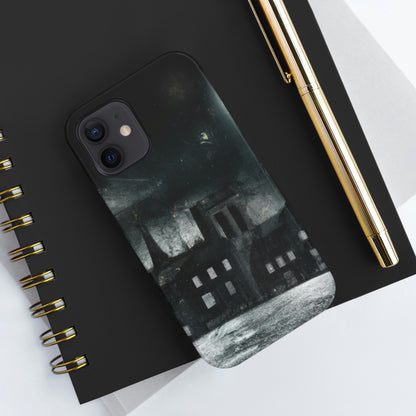 "Nocturno luminoso: una ciudad iluminada por la luz de la luna" - The Alien Tough Phone Cases