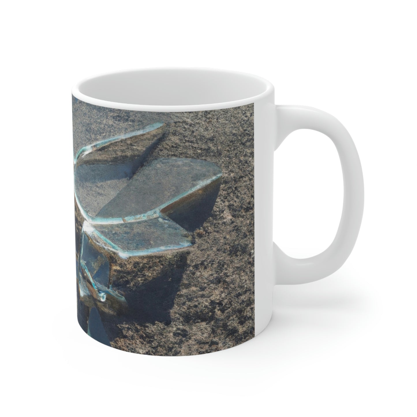 "Glimmer of Broken Glass" - The Alien Ceramic Mug 11 oz