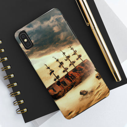 "Lost at Sea: Stranded On A Stormy Desert Island" - The Alien Tough Phone Cases