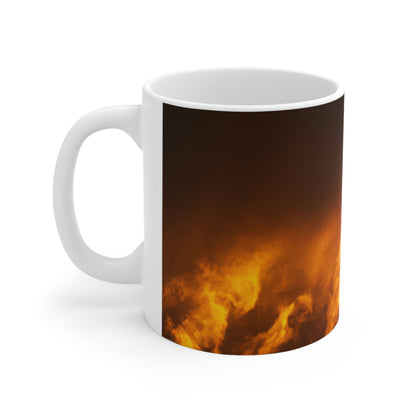 "Flying Phoenix Through the Storm" - Taza de cerámica The Alien 11 oz