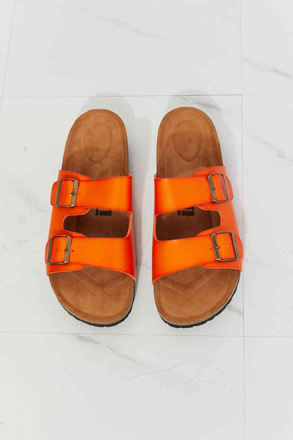 MMShoes Feeling Alive Slide-Sandalen mit doppeltem Band in Orange