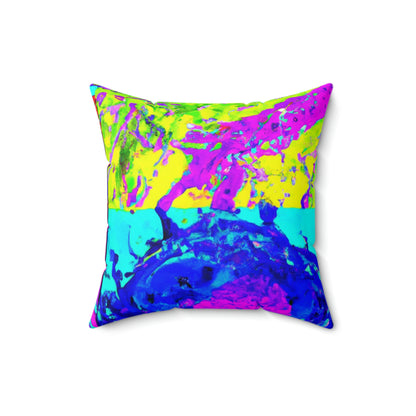 "Ein Regenbogen aus gefiederten Freunden" - Das Alien Square Pillow