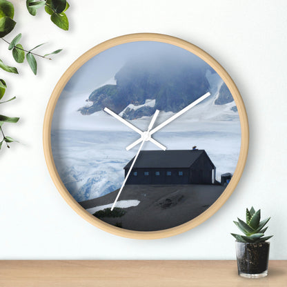 "Frozen Fears: A Haunted Glacier House" - The Alien Wall Clock