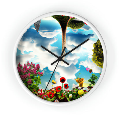 Rainbow Sky Garden - The Alien Wall Clock