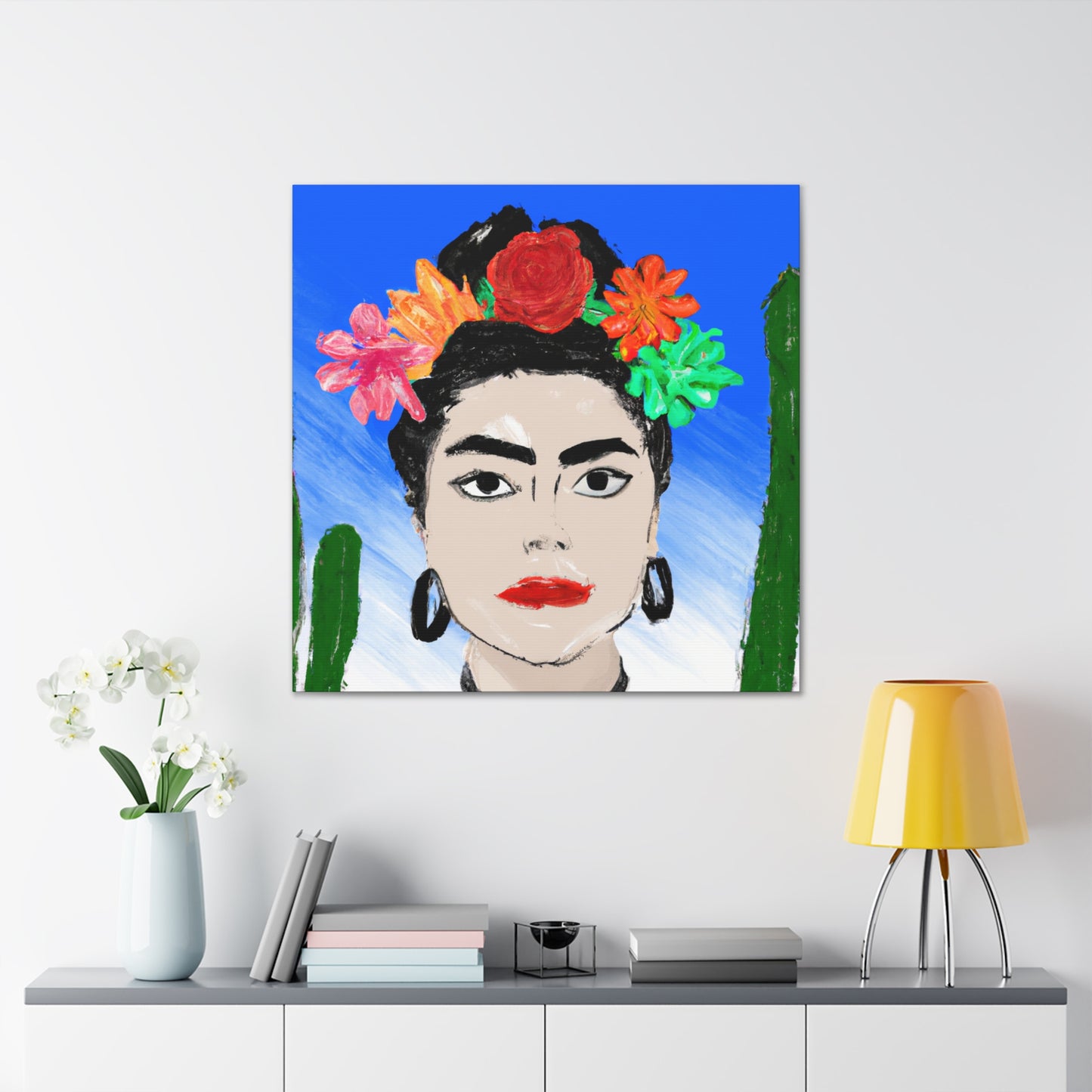 "Fiery Frida: Painting a Mexican Icon with Colorful Culture" - The Alien Canva