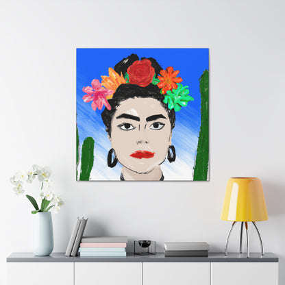 „Feurige Frida: Eine mexikanische Ikone mit farbenfroher Kultur malen“ – The Alien Canva