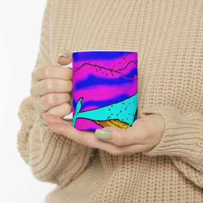 „Glow of the Neon Sea“ – The Alien Keramiktasse 11 oz