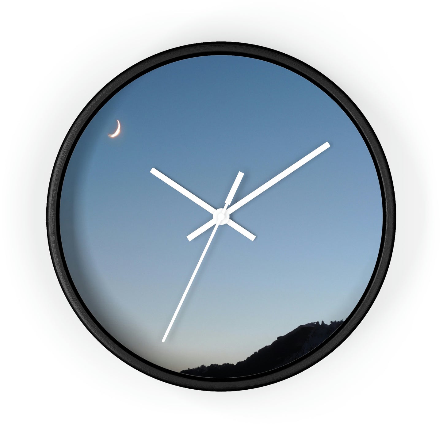 The Crescent Moon in Winter's Shadow - The Alien Wall Clock