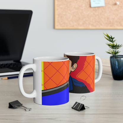 "The Pop Art Laptop Surfer" - The Alien Ceramic Mug 11 oz