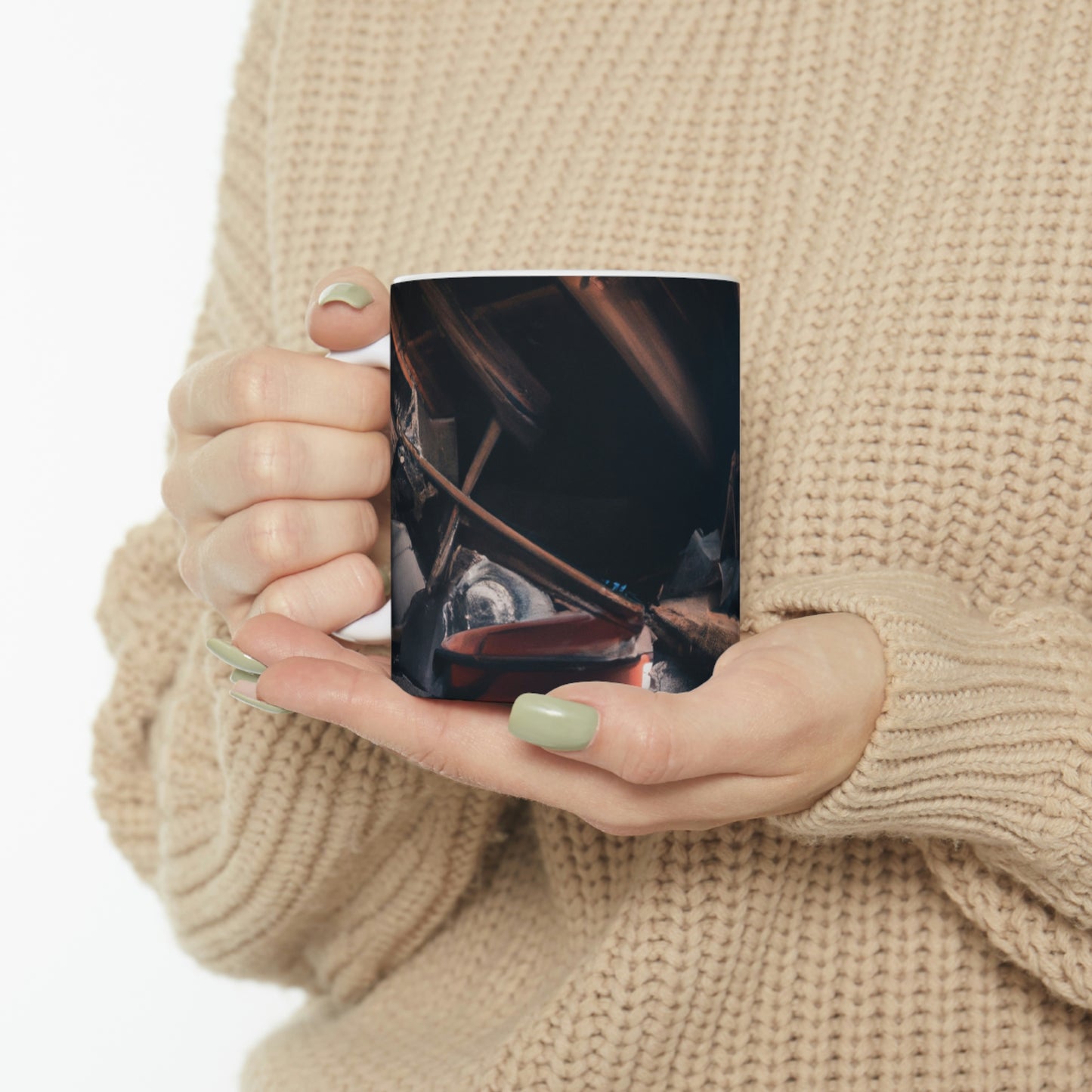 "Dusty Hopes in an Abandoned Attic" - The Alien Ceramic Mug 11 oz