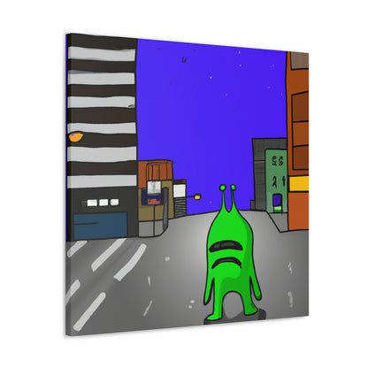 "Alien Misadventure in the City" - The Alien Canva