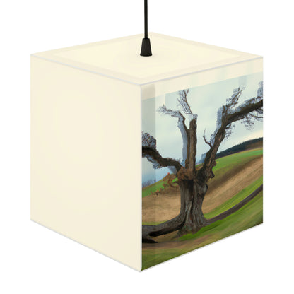 „Ein Schatten auf der Wiese: Der letzte stehende Baum“ – Die Alien Light Cube Lampe