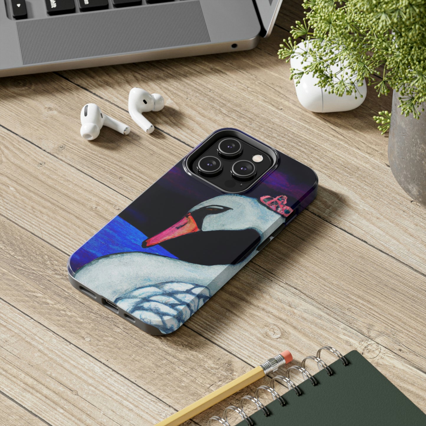 "A Swan's Lament: The Widwed Heavens" - Die Alien Tough Phone Cases