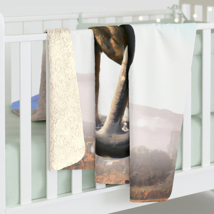 "Alone on the Hilltop: The Tale of a Solitary Gargoyle" - The Alien Sherpa Fleece Blanket