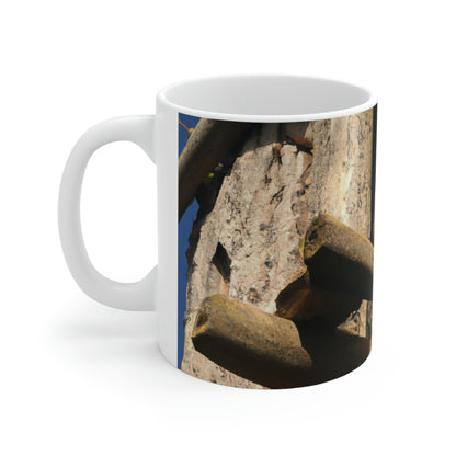 "Kitty in the Ruins" - The Alien Ceramic Mug 11 oz