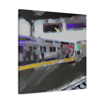 "Harboring the Hustle: Capturing the Vibrancy of the Train Station" - Canvas