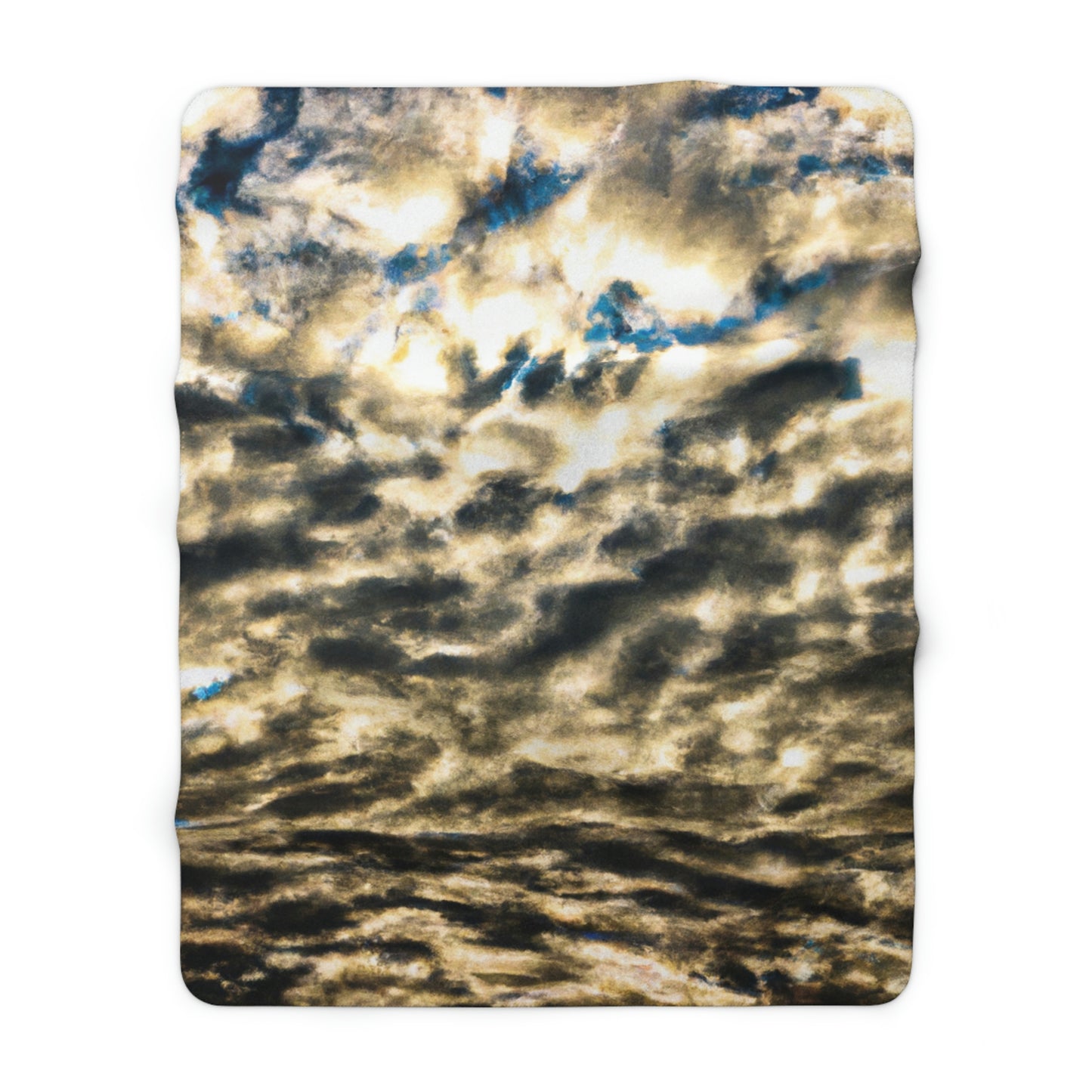 "A Reflection of Celestial Mirage". - The Alien Sherpa Fleece Blanket