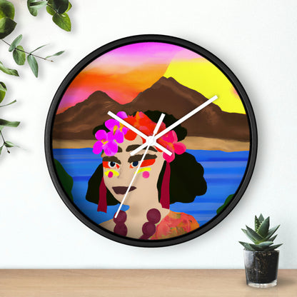 "Encantamiento al atardecer" - El reloj de pared alienígena