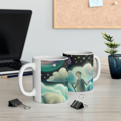 "Un mar de diamantes en la noche" - Taza de cerámica The Alien 11 oz