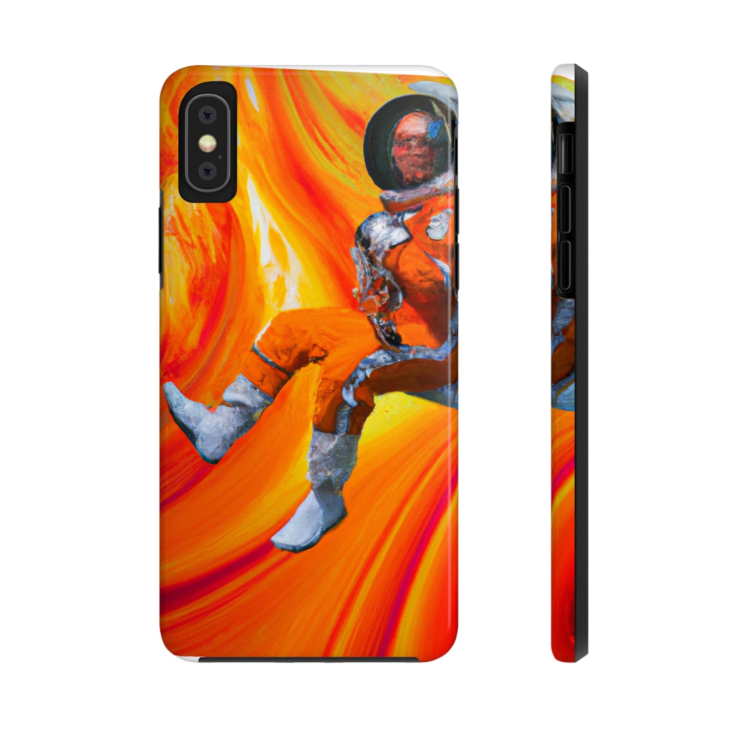 "Journeying in the Burning Orange Galaxy" - The Alien Tough Phone Cases