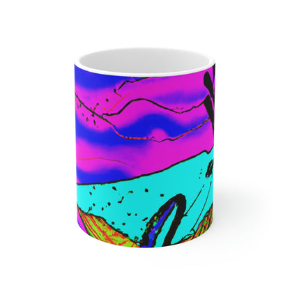 „Glow of the Neon Sea“ – The Alien Keramiktasse 11 oz